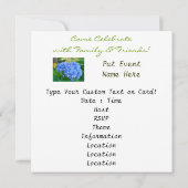 CÉLÉBRATION! Cartes d'invitation Blue Hydrangea (Dos)