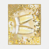 Celebration Champagne Glasses Fleece Deken (Voorkant)