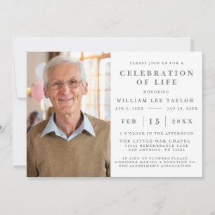 CÉLÉBRATION CLASSIQUE DE LA VIE INVITATION MÉMORIA