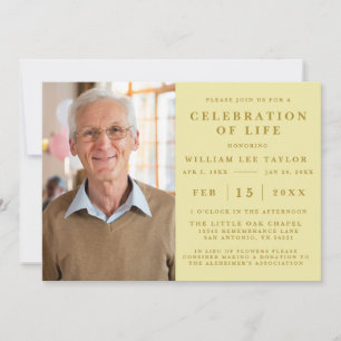 CÉLÉBRATION CLASSIQUE DE LA VIE INVITATION MÉMORIA