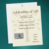 Célébration commémorative de la vie invitation en