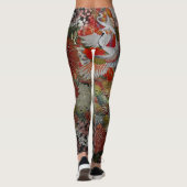 Celebration Crane Floral Silk Leggings (Achterkant)