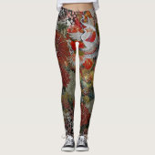 Celebration Crane Floral Silk Leggings (Voorkant)