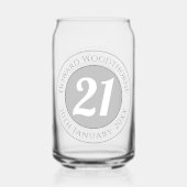 Célébration d'anniversaire avec nom, âge et date d (Recto)