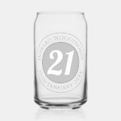 Célébration d'anniversaire avec nom, âge et date d (Verso)