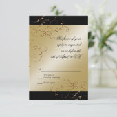 Célébration de 50 ans, carte de réponse RSVP (Debout devant)