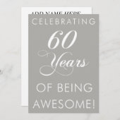 Célébration De 60 Ans D'Être Un Invitation Impress (Devant / Derrière)