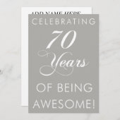 Célébration De 70 Ans D'Être Un Invitation Impress (Devant / Derrière)