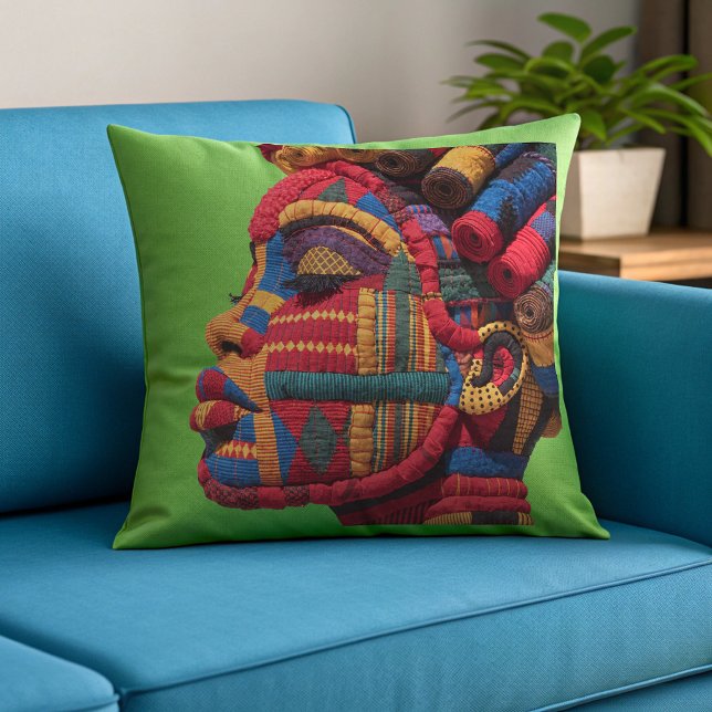 Célébration de femmes noires colorées Coussin jeta (Créateur téléchargé)