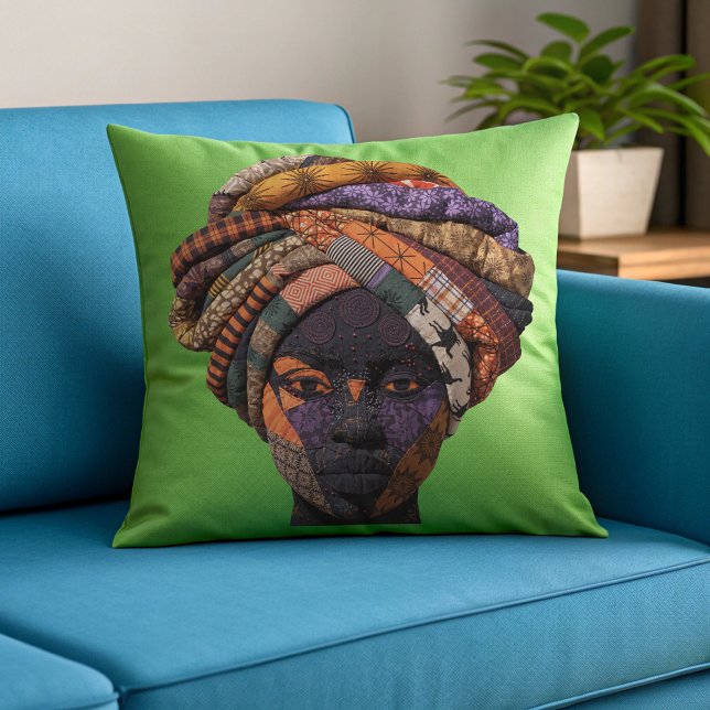 Célébration de femmes noires colorées Coussin jeta (Créateur téléchargé)