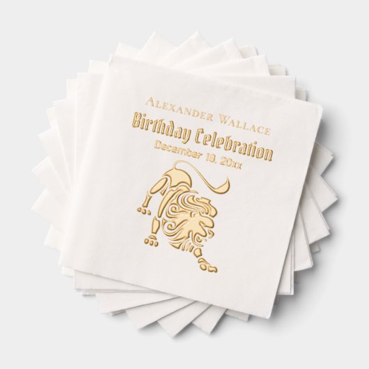 Célébration de fête d'anniversaire du Lion qui rod (Insitu (empilé))