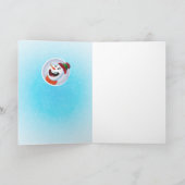 Célébration de la carte de Noël Snowman Joyeux (Intérieur)