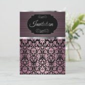 Célébration de la fête Pretty Damask | Invitation (Debout devant)