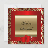 Célébration de la fête Rouge et Or | Invitation (Devant)