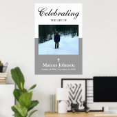 Célébration de la vie 24x36 Poster funéraire (Bureau à domicile)