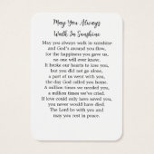 Célébration de la vie 3 Photo Carte de prière comm (Dos)