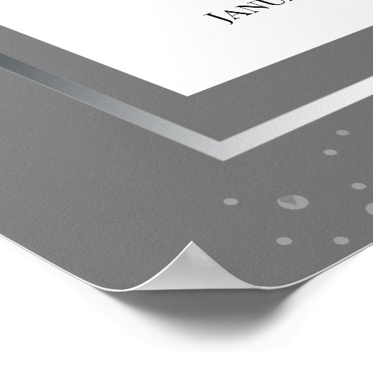 Célébration de la vie avec fleurs blanches Affiche (Coin)