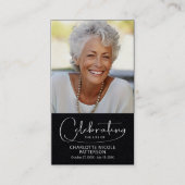 Célébration de la vie Carte de prière Signet photo (Devant)