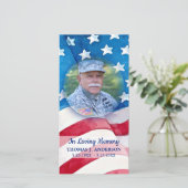 Célébration De La Vie Carte Mémorial Du Drapeau Am (Debout devant)