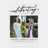 Célébration de la vie de 3 photos collage (Recto)