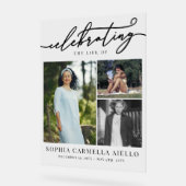 Célébration de la vie de 3 photos collage (Angle)