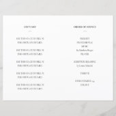 Célébration De La Vie Du Programme Funéraire Avec (Dos)