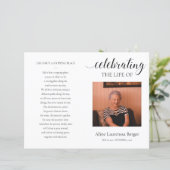 Célébration De La Vie Du Programme Funéraire Avec (Debout devant)