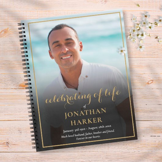 Célébration de la vie en photo funéraire Livre d'o