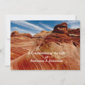 Célébration de la vie Faire-part Vagues du temps (Devant)