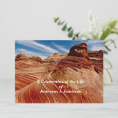 Célébration de la vie Faire-part Vagues du temps (Debout devant)