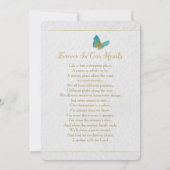 Célébration de la vie Floral Butterfly Invitation (Dos)