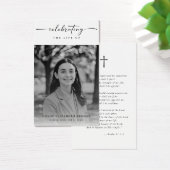 Célébration de la vie Funéraire Carte de prière ph (Bureau)