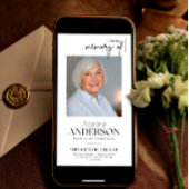 Célébration de la vie Funéraire Invitation mobile