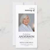 Célébration de la vie Funéraire Invitation mobile (Devant)