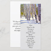 Célébration de la vie Funéraire Sympathie Carte co (Devant / Derrière)