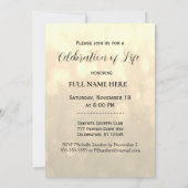 Célébration de la vie - Gold Invitation (Dos)