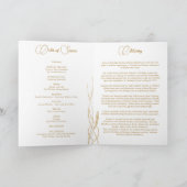 Célébration de la vie Gold Photo Funeral Programme (Intérieur)