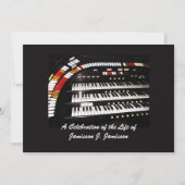 Célébration de la vie Invitation Antique Orgue (Devant)