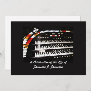 Célébration de la vie Invitation Antique Orgue