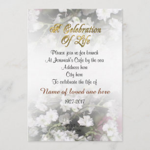 Célébration de la vie Invitation bébé respiration