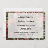 Célébration de la vie Invitation Boho Chic Floral (Dos)