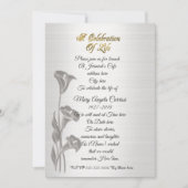 Célébration de la vie Invitation Calla Lys (Devant)