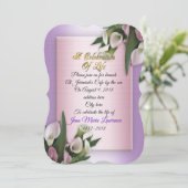 Célébration de la vie Invitation calla lys (Debout devant)