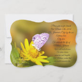 Célébration de la vie Invitation Cassius Papillon (Dos)