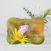 Célébration de la vie Invitation Cassius Papillon (Debout devant)