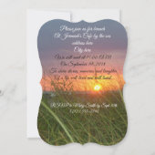 Célébration de la vie Invitation coucher du soleil (Dos)