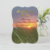 Célébration de la vie Invitation coucher du soleil (Debout devant)