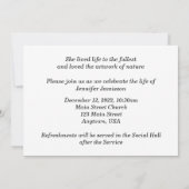 Célébration de la vie Invitation Golden Canyon Swi (Dos)