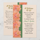 Célébration de la vie Invitation hibiscus (Devant / Derrière)