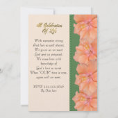 Célébration de la vie Invitation hibiscus (Dos)